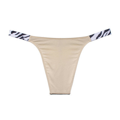 Women's Cotton Zebra Stripe Waistband Cheeky Panties
