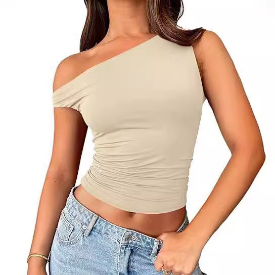 Oblique Collar Top