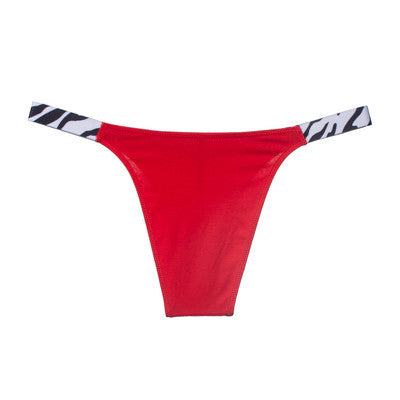 Women's Cotton Zebra Stripe Waistband Cheeky Panties