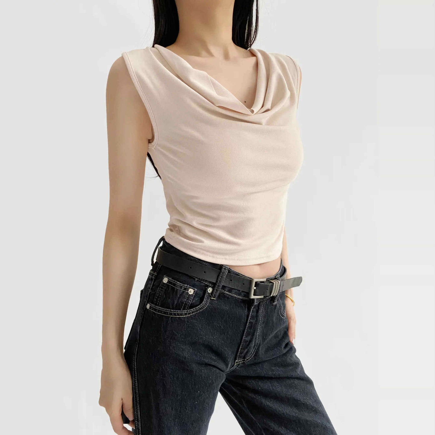 Women's Draped Sleeveless Top