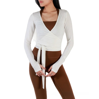 Knitted Sweater Criss Cross Top