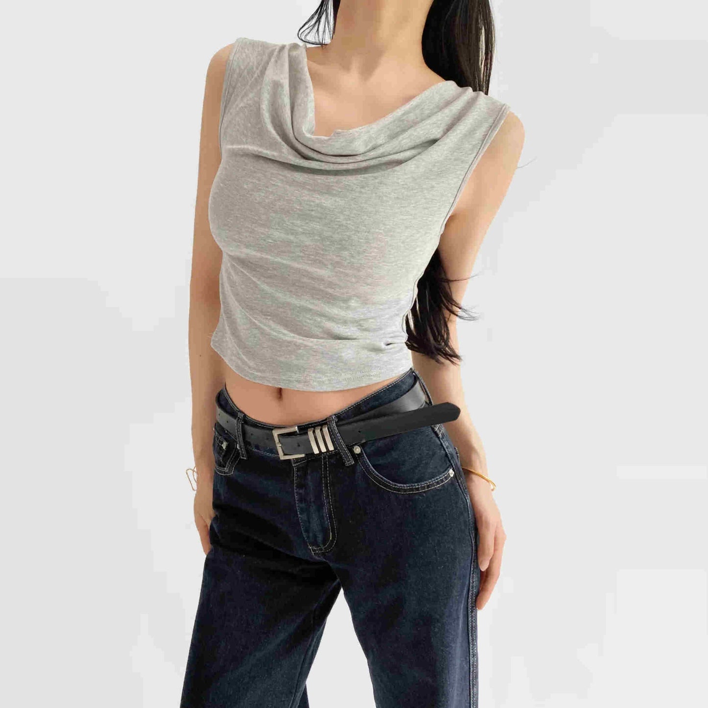 Women's Draped Sleeveless Top