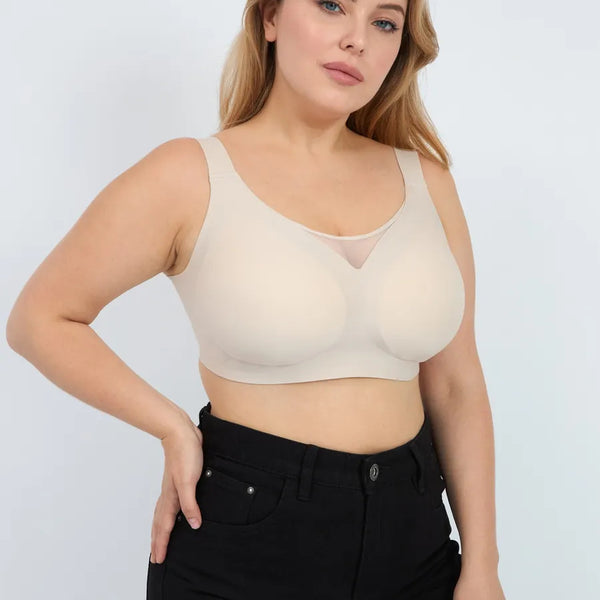 EravaFit™ Women's Plus Size Mesh Covered Seamless Bra
