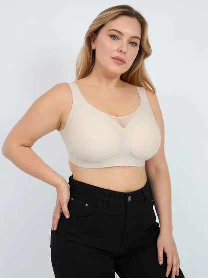 EravaFit™ Women's Plus Size Mesh Covered Seamless Bra