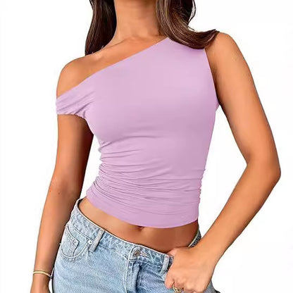 Oblique Collar Top