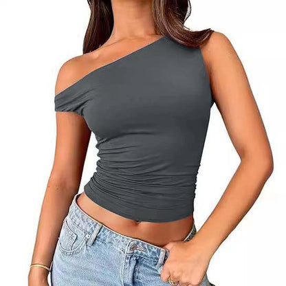 Oblique Collar Top