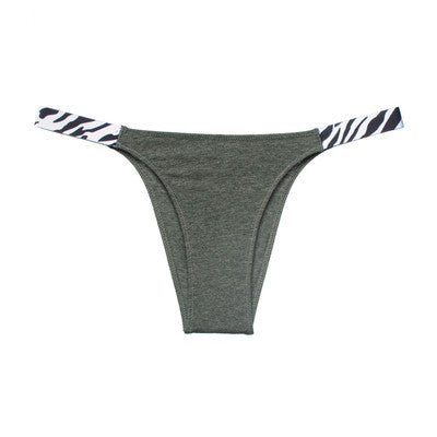 Women's Cotton Zebra Stripe Waistband Cheeky Panties