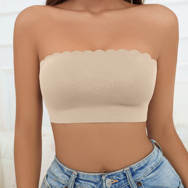EravaFit™ Womens Wavy Strapless Bandeau Bra