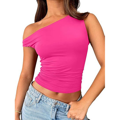 Oblique Collar Top