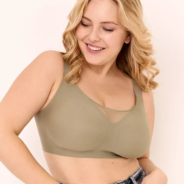 EravaFit™ Women's Plus Size Mesh Covered Seamless Bra