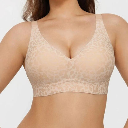 Soutien-gorge sans couture sans armatures en gel confortable à col en V EravaFit™