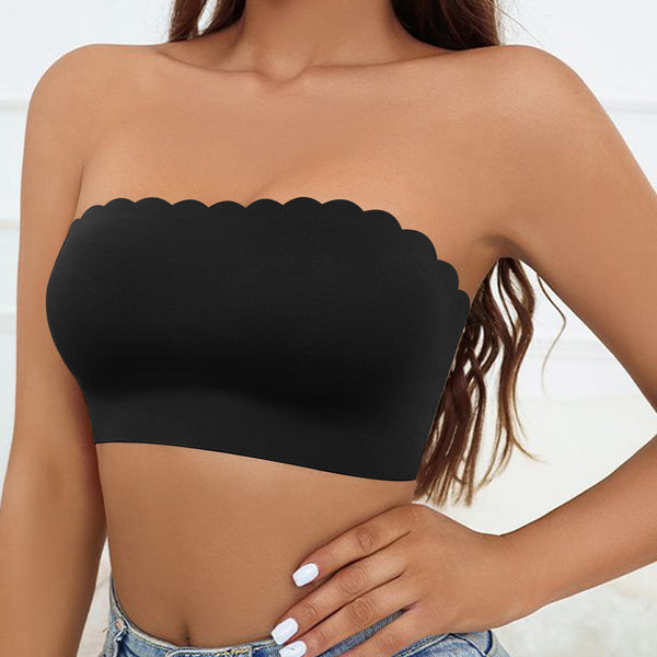 EravaFit™ Womens Wavy Strapless Bandeau Bra